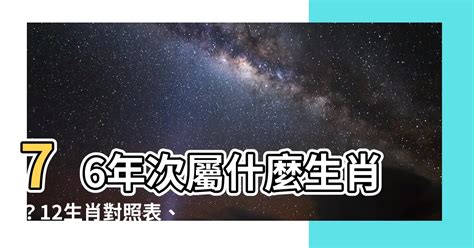 76年次屬什麼生肖|生肖、歲次、年代歸類對照